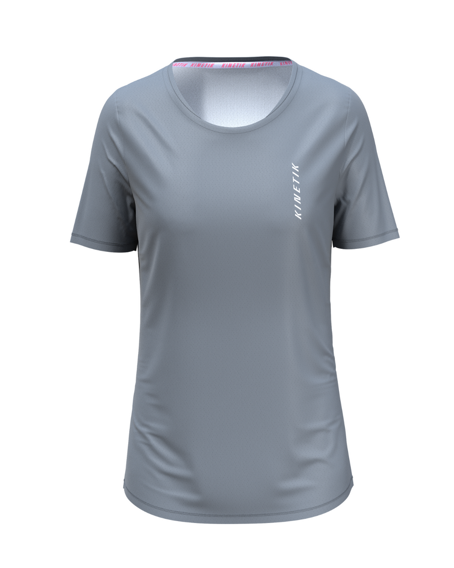 MAVRIK WOMEN ODYSSEY GRAY - Tee-shirts - maillot manches courtes trail-running femme - kinetik-adrenalink