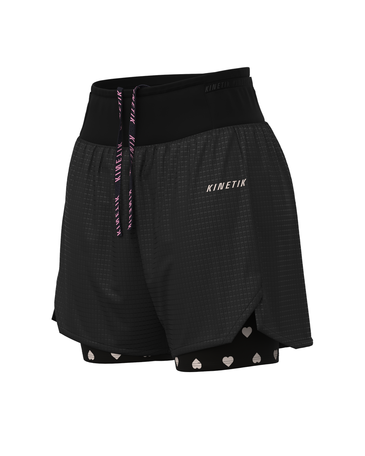 AEROK ULTRA TRAIL HEARTRUNNEUSE BLACK - Shorts trail-running - 1 - kinetik-adrenalink