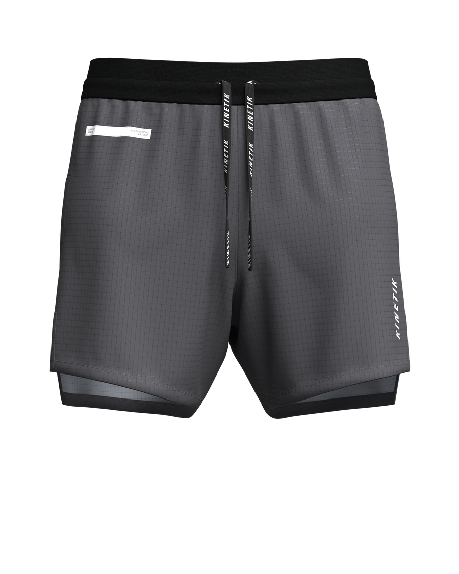 AEROK 6 MEN SAA GREY - Shorts trail-running - 3 - kinetik-adrenalink