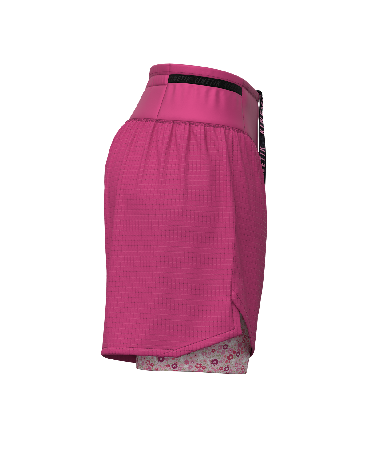 AEROK ULTRA TRAIL FLORAL MELLOW ROSE-Shorts-short avec cuissard femme trail running-kinetik-adrenalink