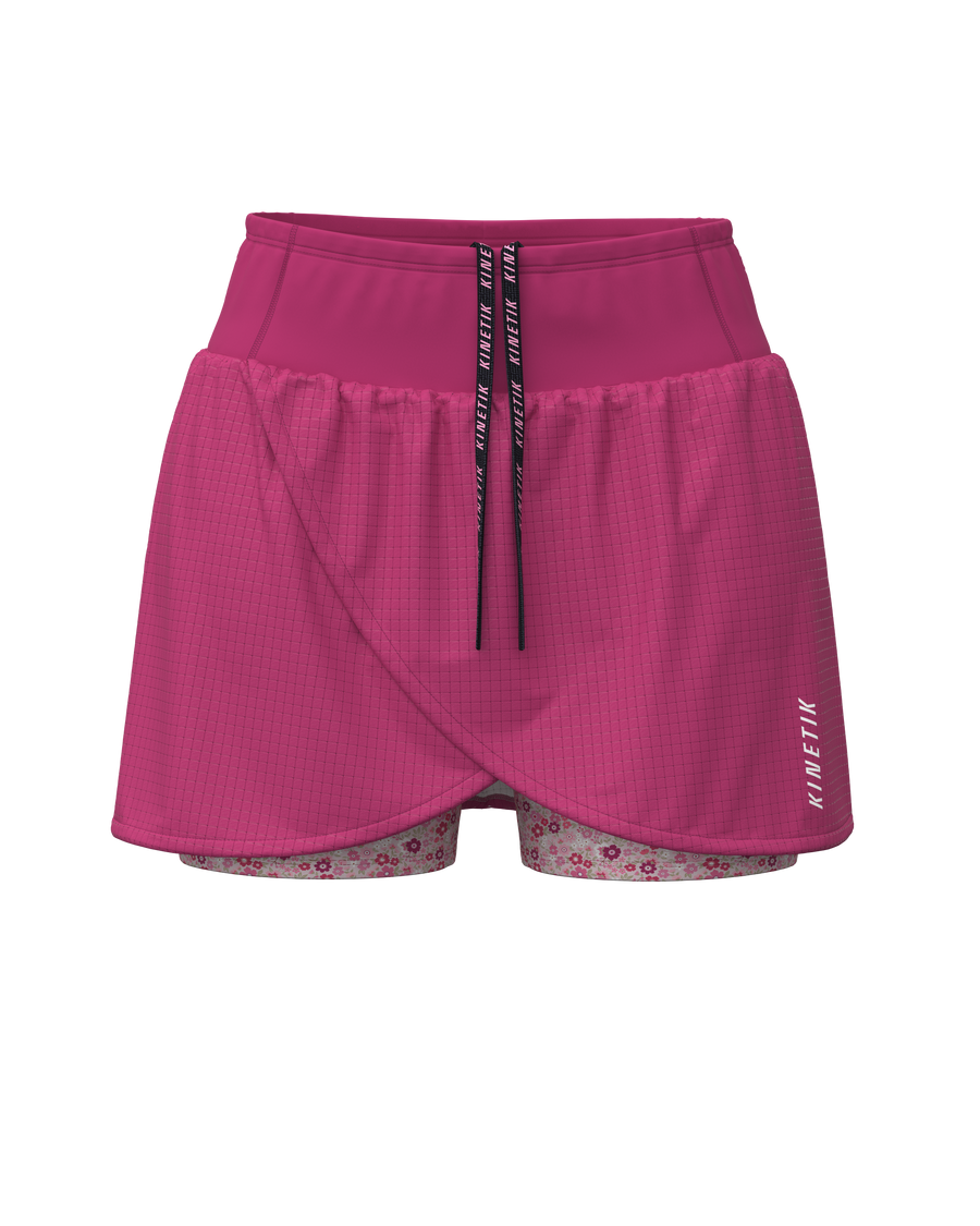 AEROK SKIRT FLORAL MELLOW ROSE-Jupes-sShort jupe trail-running femme-kinetik-adrenalink
