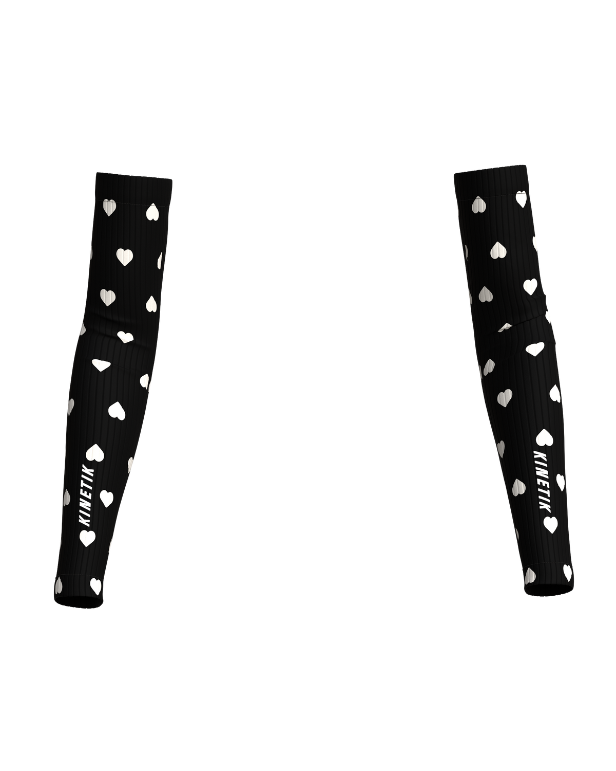 ARMWARMERS HEARTRUNNEUSE BLACK - Manchettes trail-running - 1 - kinetik-adrenalink