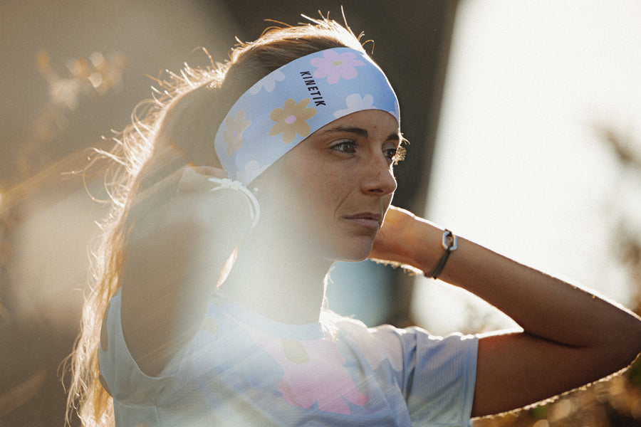 HEADBAND FLORE POWDER BLUE - Bandeaux trail-running - 2 - kinetik-adrenalink