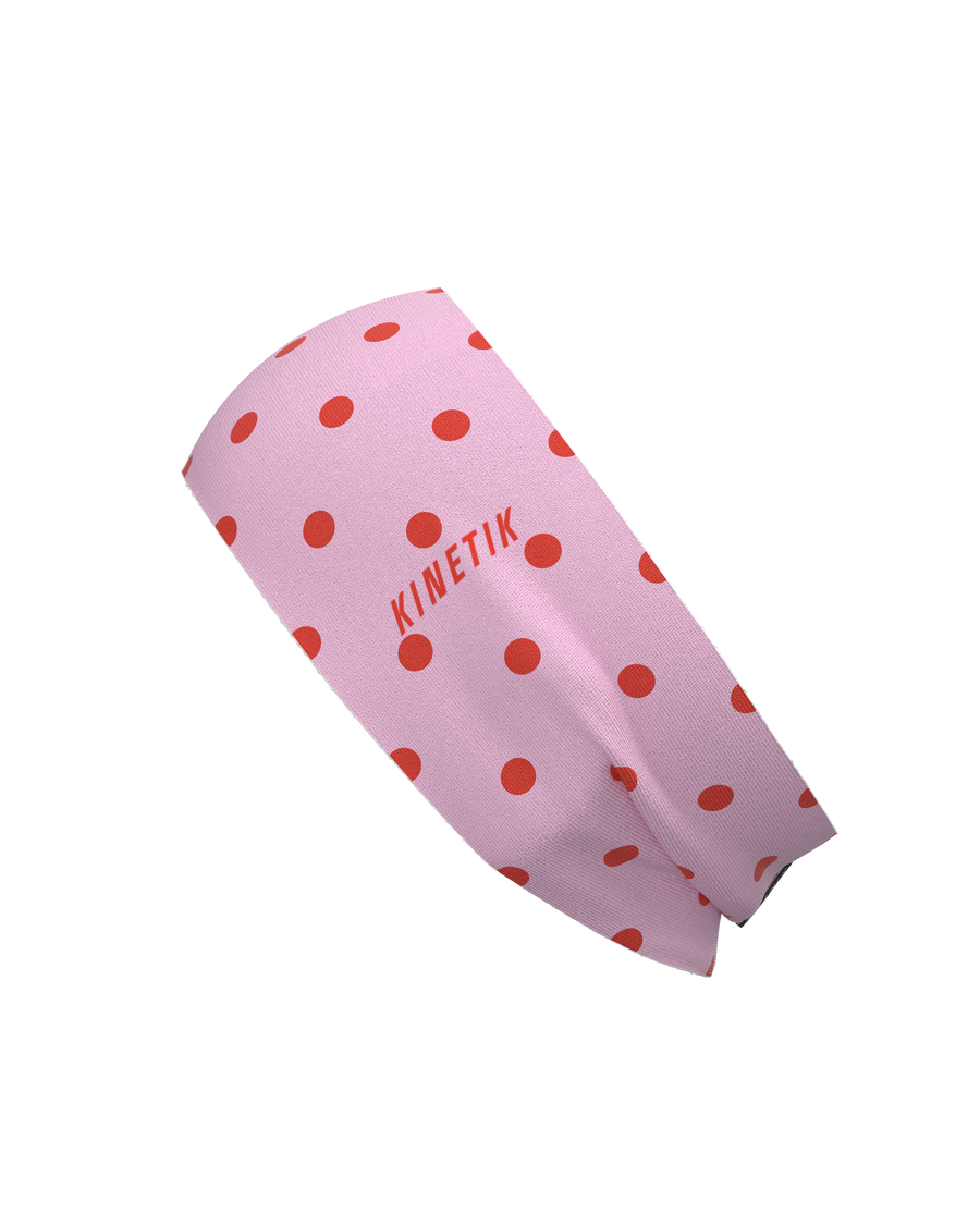 HEADBAND RETRO DOTY CORAL ROSE - Bandeaux trail-running - 3 - kinetik-adrenalink