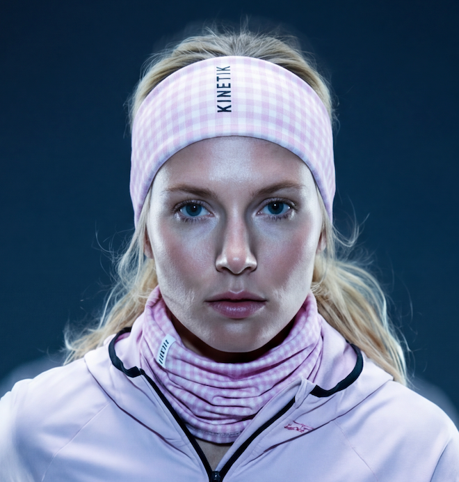 HEADBAND VICHY PINK - Bandeaux trail-running - 2 - kinetik-adrenalink
