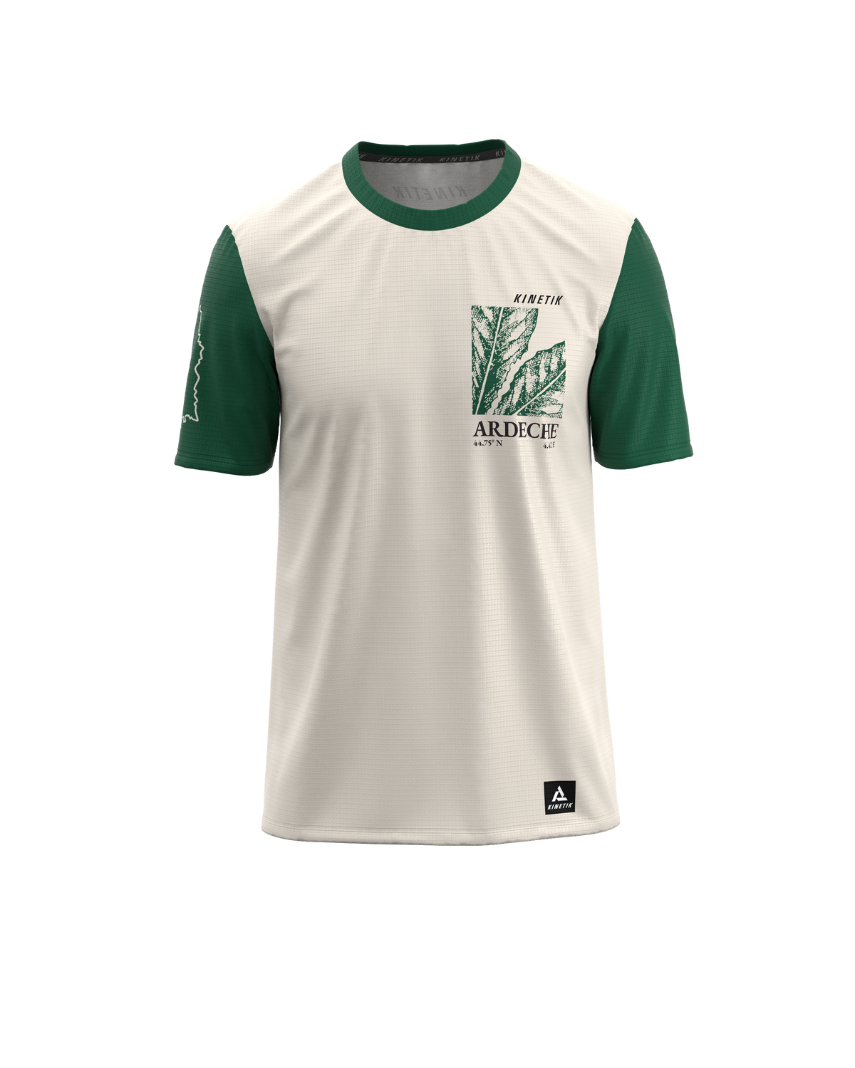 FALKON MEN ARDECHE GREEN-maillot manches courtes trail-running homme-kinetik-adrenalink