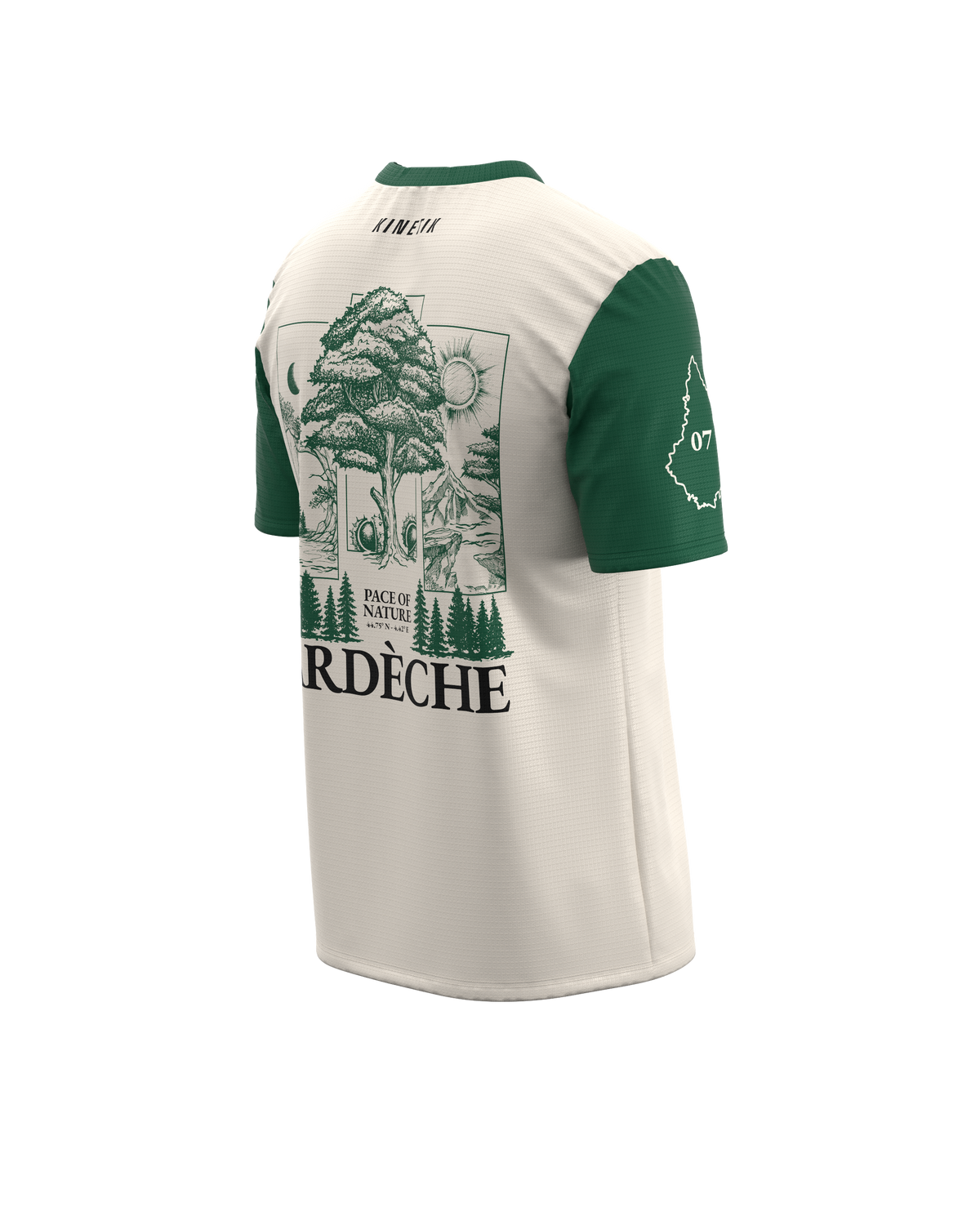 FALKON MEN ARDECHE GREEN-maillot manches courtes trail-running homme-kinetik-adrenalink