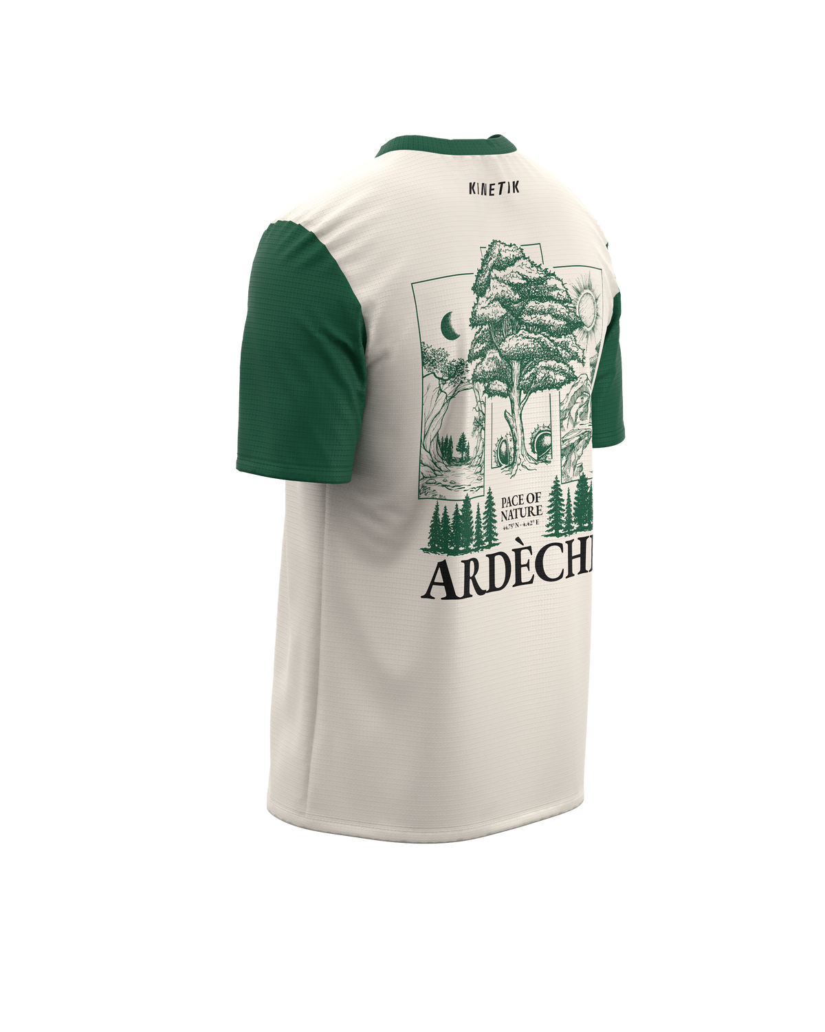 FALKON MEN ARDECHE GREEN-maillot manches courtes trail-running homme-kinetik-adrenalink