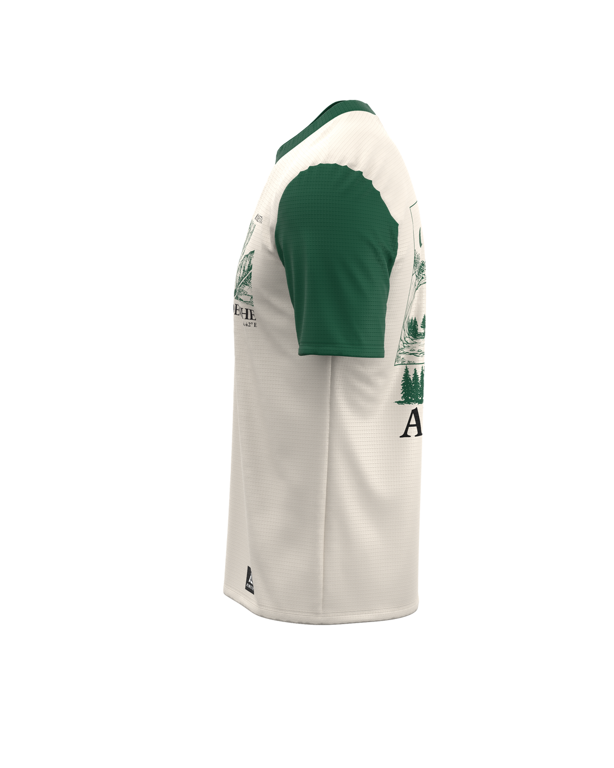 FALKON MEN ARDECHE GREEN-maillot manches courtes trail-running homme-kinetik-adrenalink