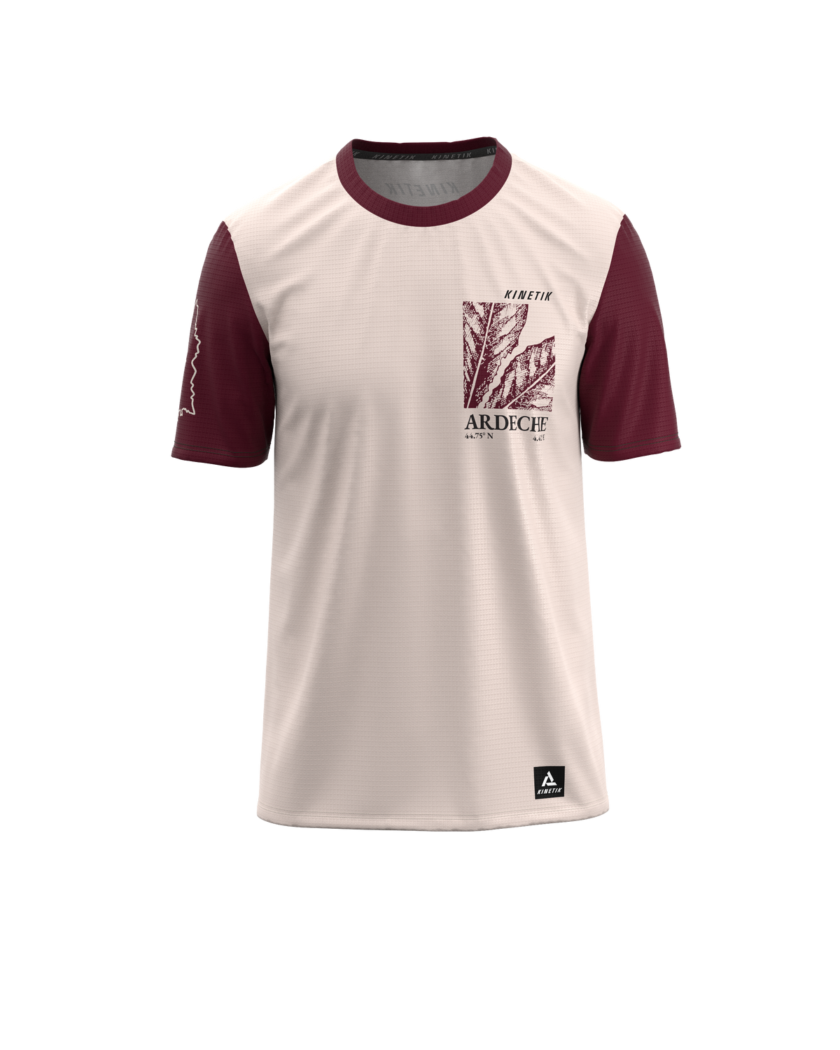 FALKON MEN ARDECHE BORDEAUX-maillot manches courtes trail-running homme-kinetik-adrenalink