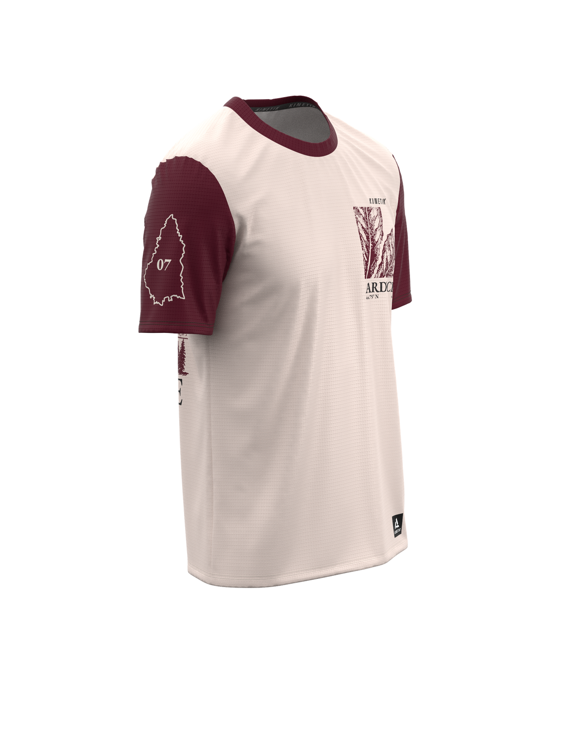 FALKON MEN ARDECHE BORDEAUX-maillot manches courtes trail-running homme-kinetik-adrenalink