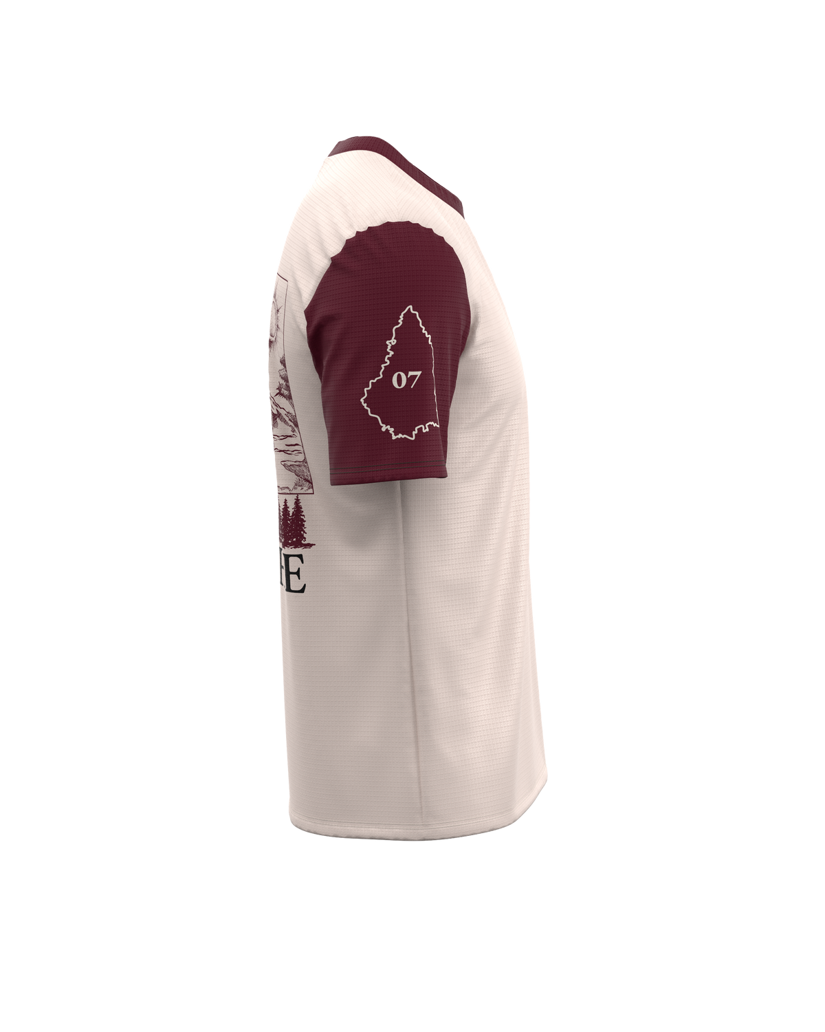 FALKON MEN ARDECHE BORDEAUX-maillot manches courtes trail-running homme-kinetik-adrenalink
