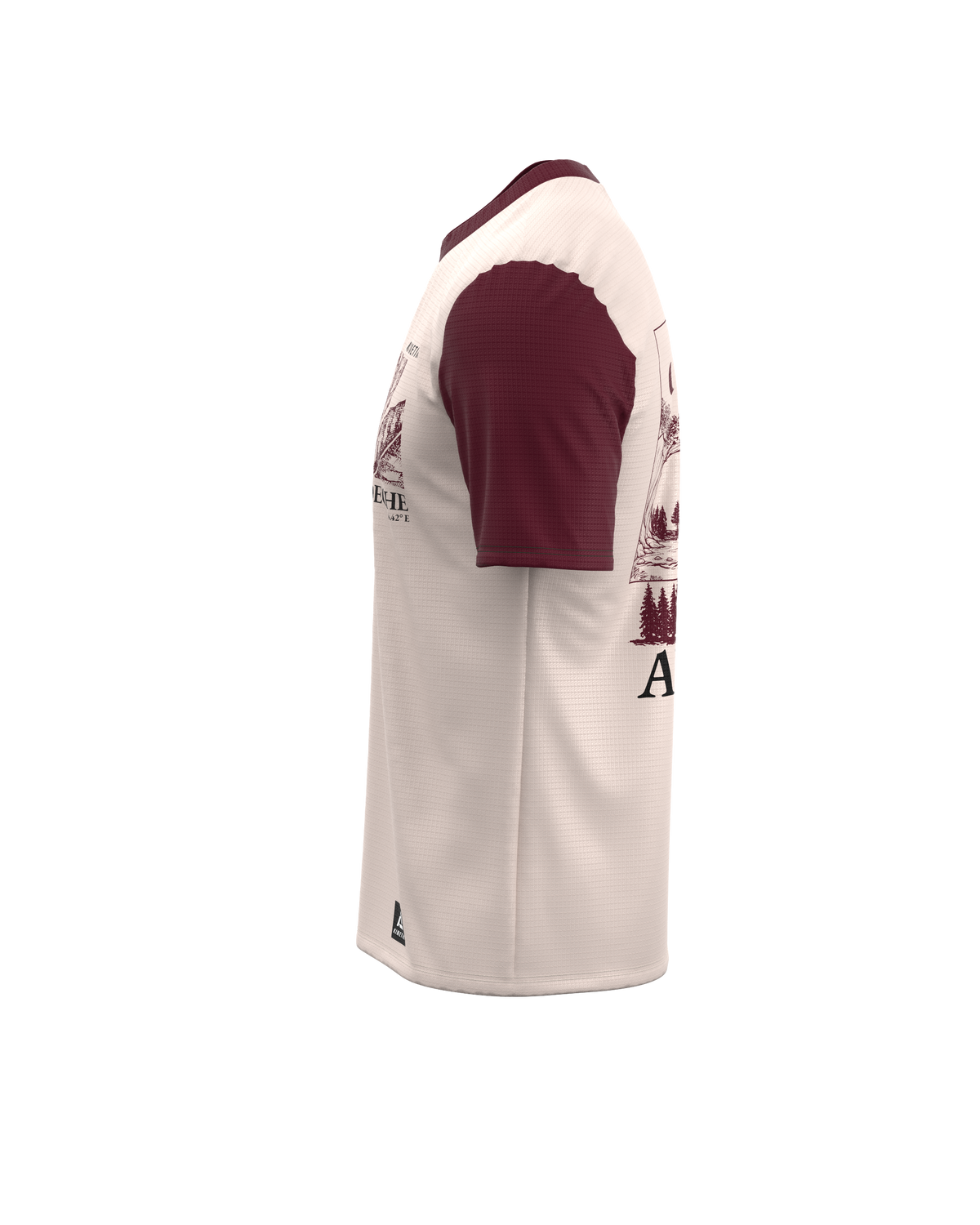 FALKON MEN ARDECHE BORDEAUX-maillot manches courtes trail-running homme-kinetik-adrenalink