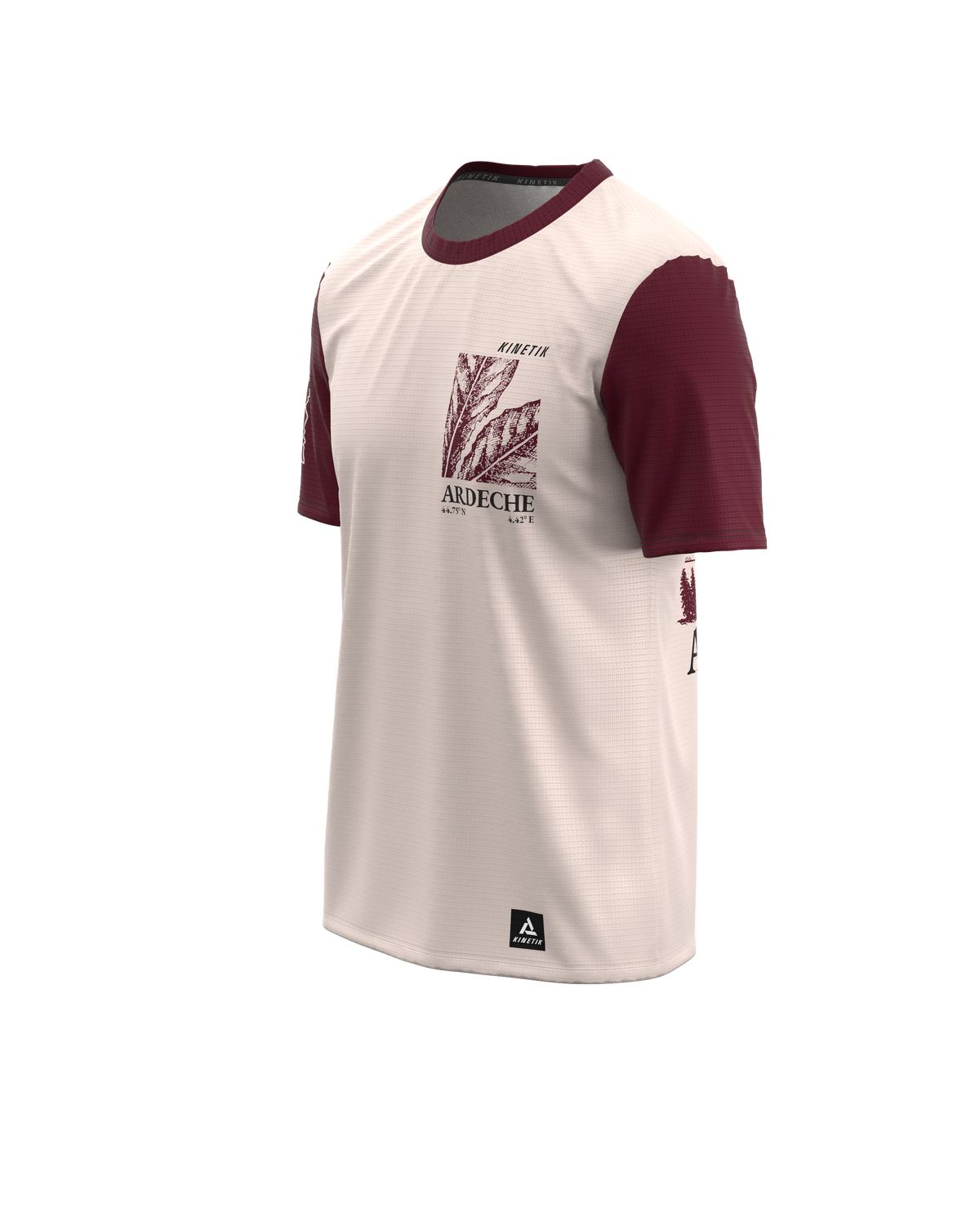 FALKON MEN ARDECHE BORDEAUX-maillot manches courtes trail-running homme-kinetik-adrenalink