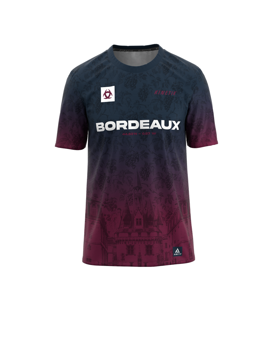 FALKON MEN BORDEAUX-maillot manches courtes trail-running homme-kinetik-adrenalink