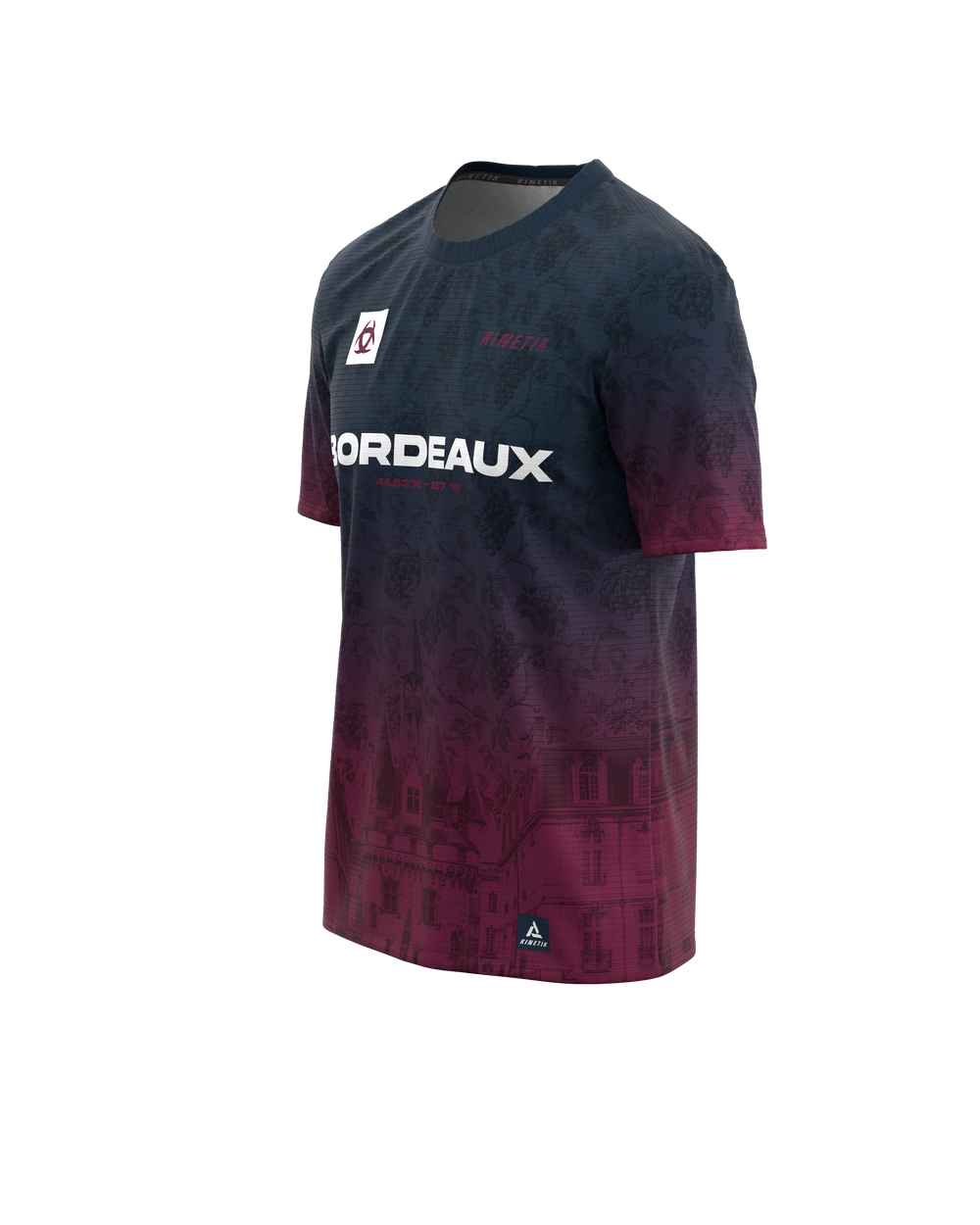 FALKON MEN BORDEAUX-maillot manches courtes trail-running homme-kinetik-adrenalink