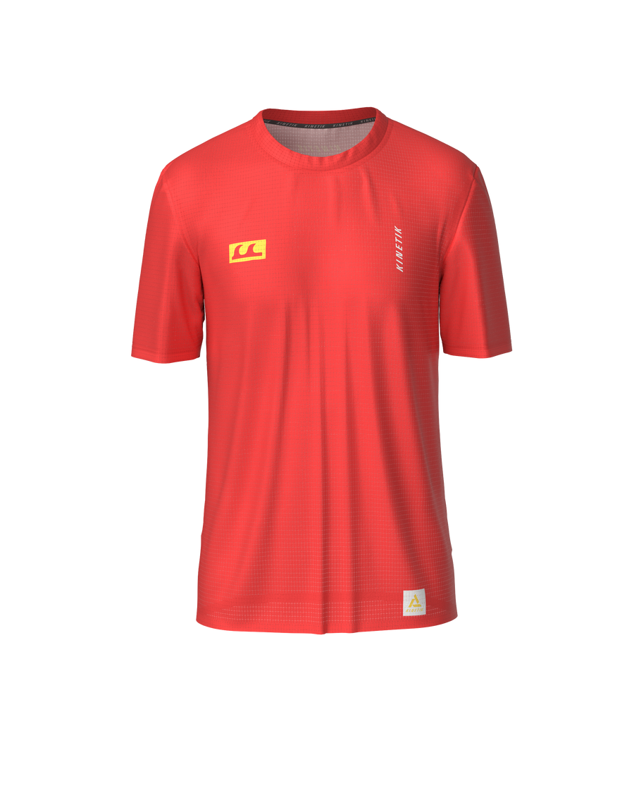PRECOMMANDE - FALKON MEN HOLIDAY SERIES RED-Tee-shirts-maillot manches courtes trail-running homme-kinetik-adrenalink