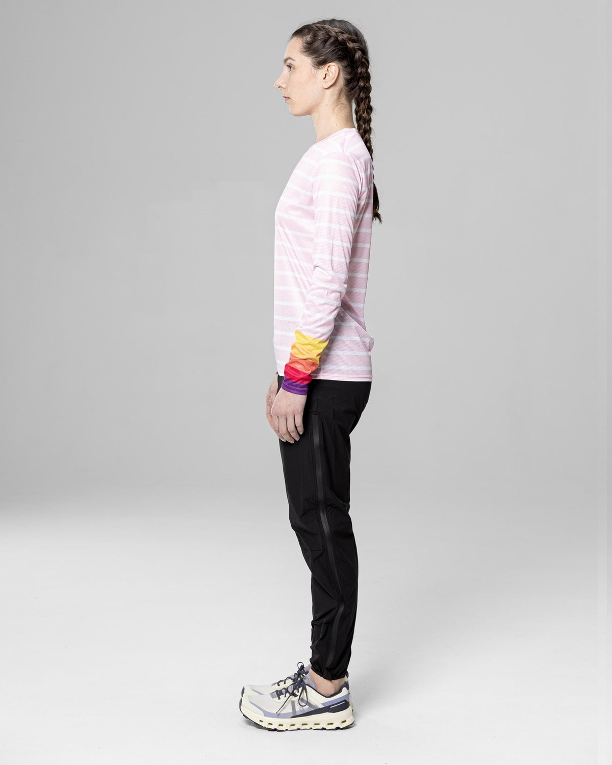 FALKON LS OCEANIK SEA PINK - - Maillot manches longues femme trail-running - kinetik-adrenalink