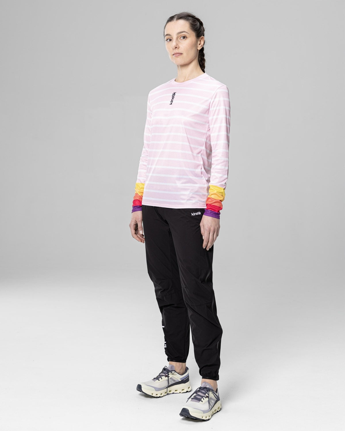 FALKON LS OCEANIK SEA PINK - - Maillot manches longues femme trail-running - kinetik-adrenalink