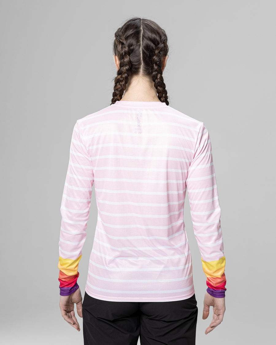 FALKON LS OCEANIK SEA PINK - - Maillot manches longues femme trail-running - kinetik-adrenalink