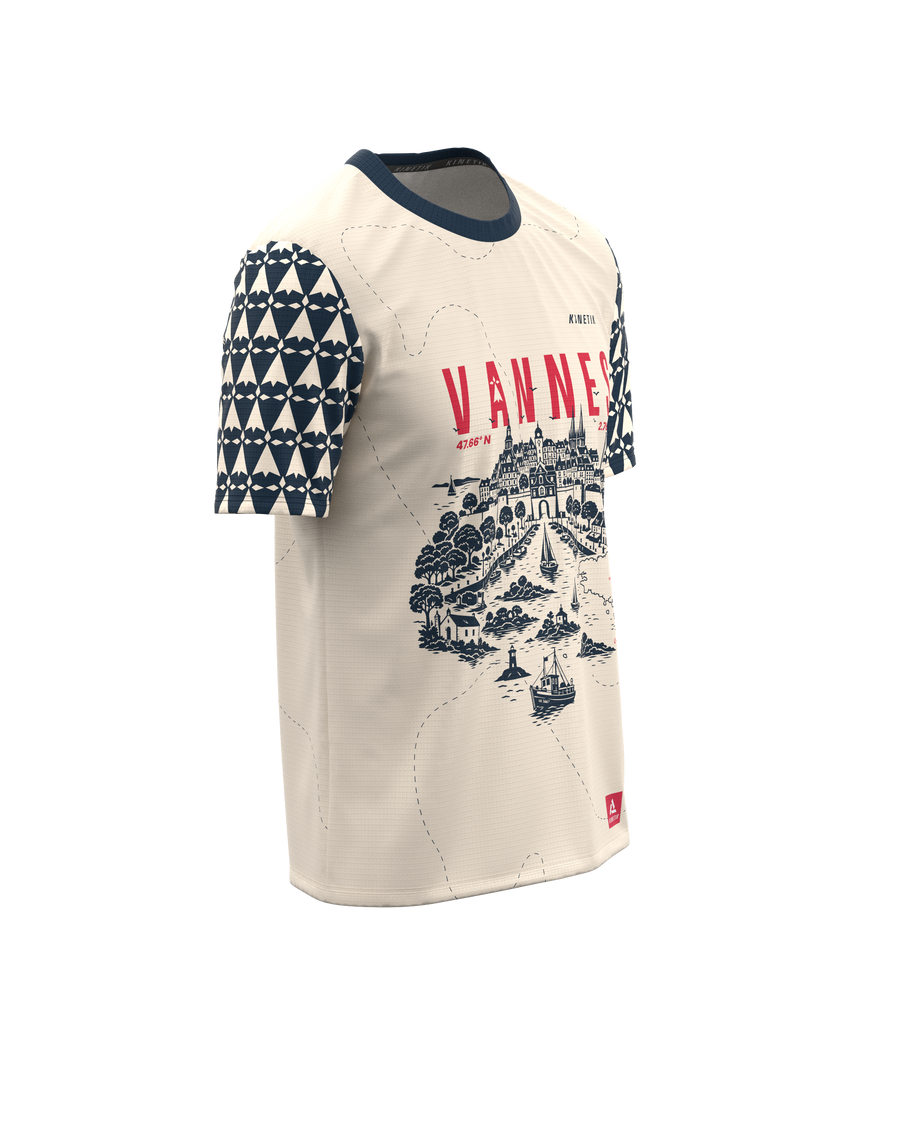 FALKON MEN VANNES NAVY-maillot manches courtes trail-running homme-kinetik-adrenalink