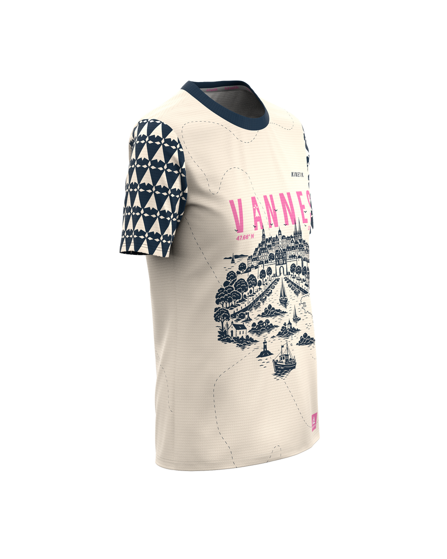 FALKON WOMEN VANNES NAVY - - maillot manches courtes trail-running femme - kinetik-adrenalink