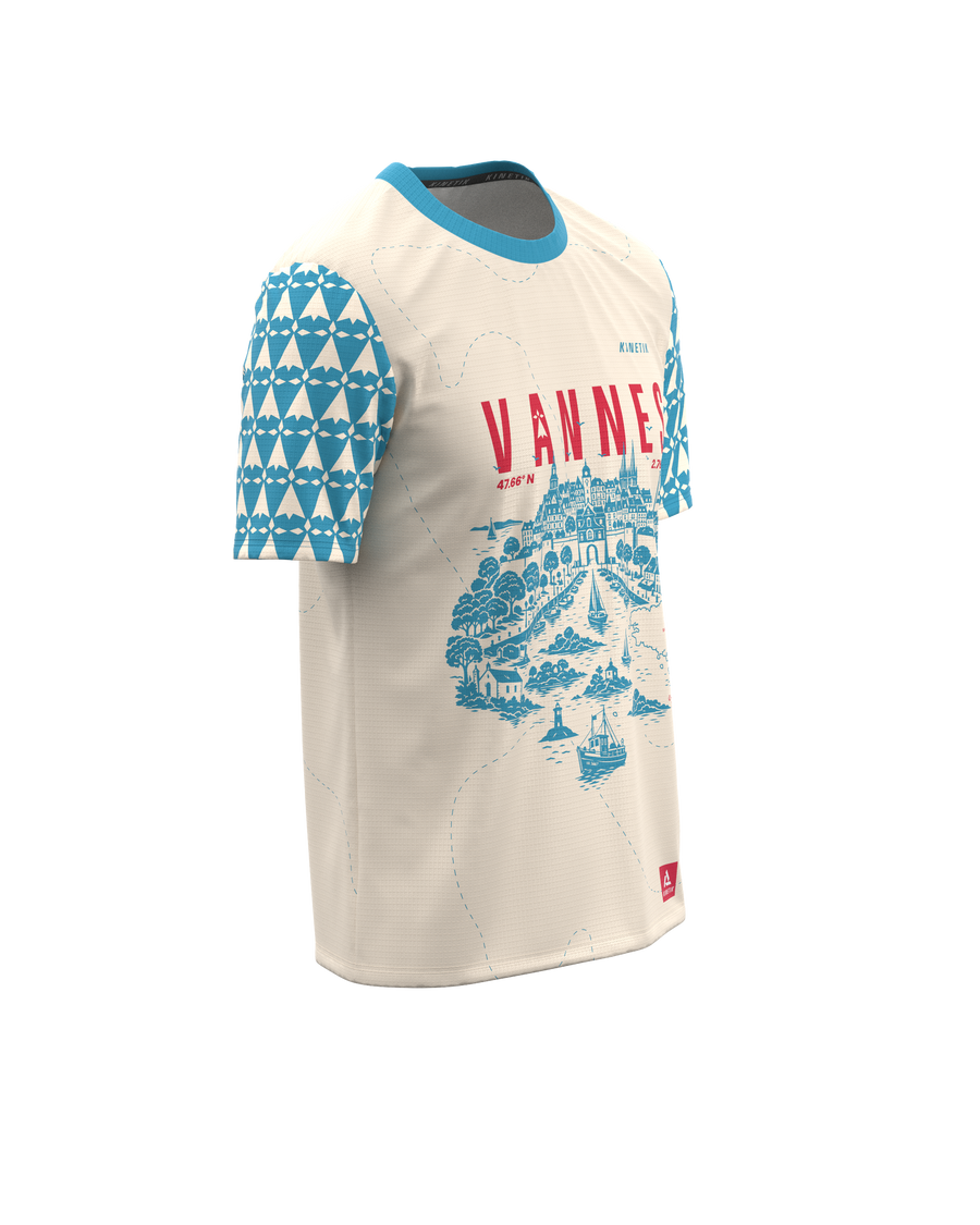 FALKON MEN VANNES BLEU-maillot manches courtes trail-running homme-kinetik-adrenalink