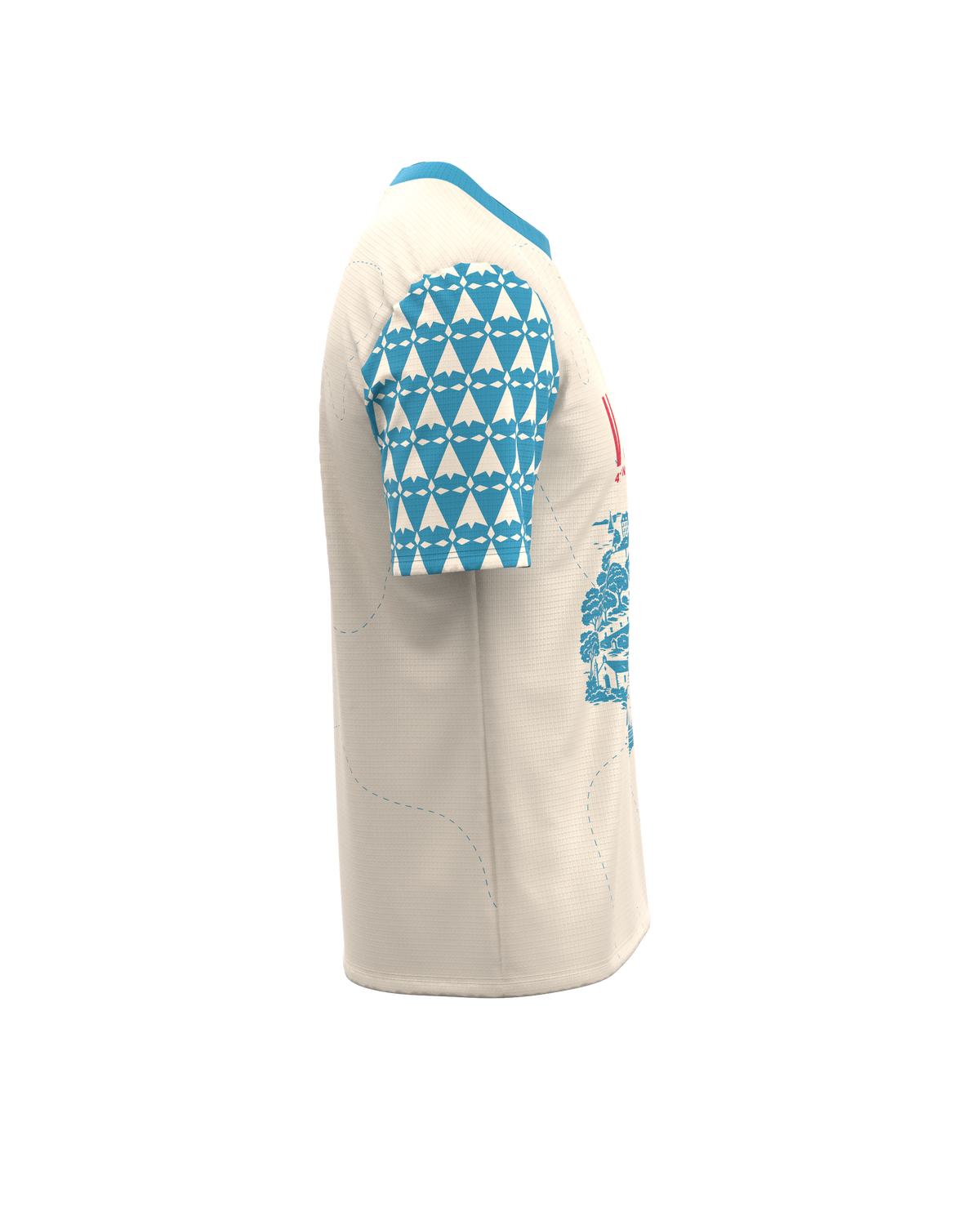 FALKON MEN VANNES BLEU-maillot manches courtes trail-running homme-kinetik-adrenalink