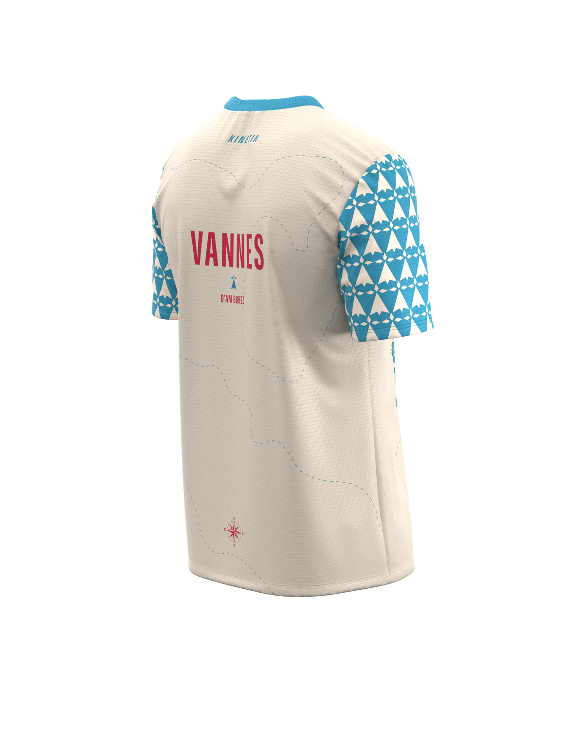 FALKON MEN VANNES BLEU-maillot manches courtes trail-running homme-kinetik-adrenalink
