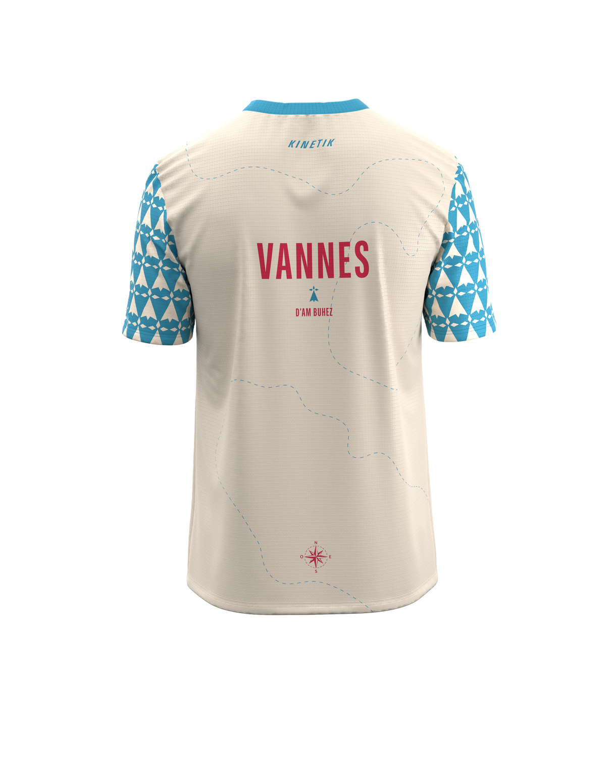 FALKON MEN VANNES BLEU-maillot manches courtes trail-running homme-kinetik-adrenalink