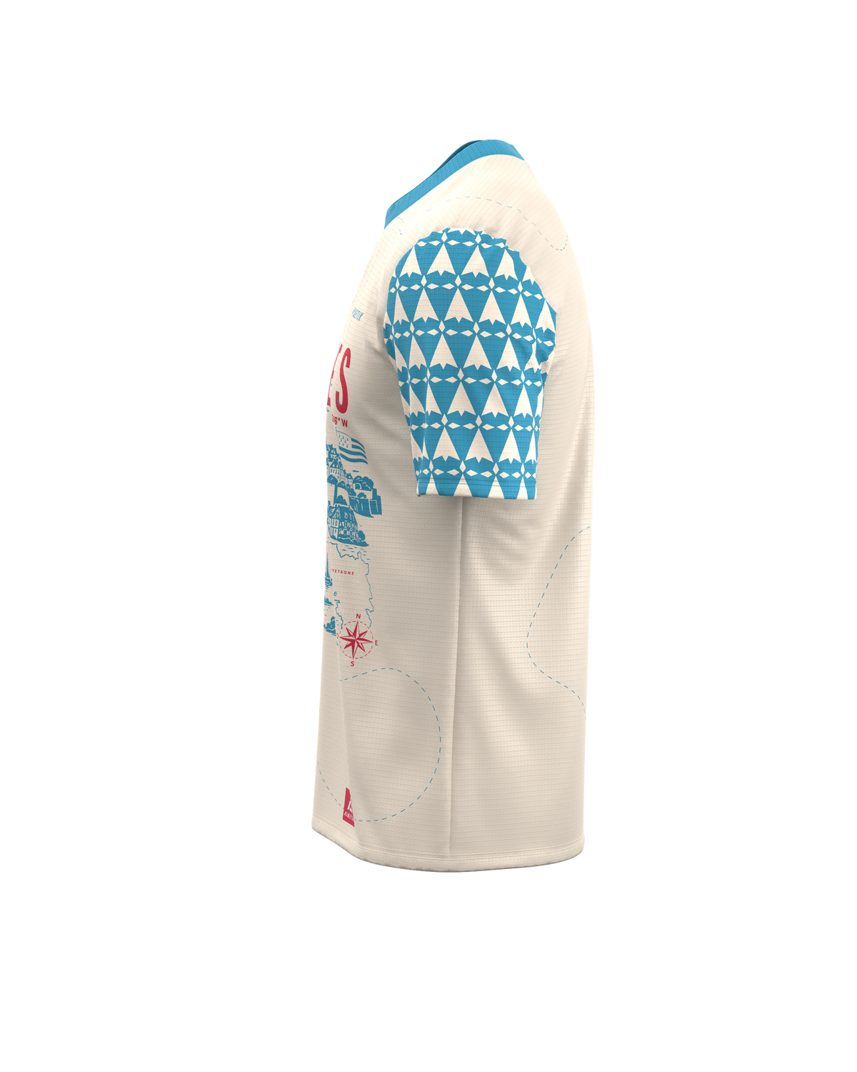 FALKON MEN VANNES BLEU-maillot manches courtes trail-running homme-kinetik-adrenalink