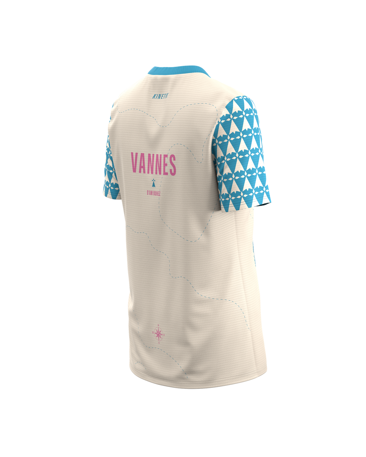 FALKON WOMEN VANNES BLEU - - maillot manches courtes trail-running femme - kinetik-adrenalink