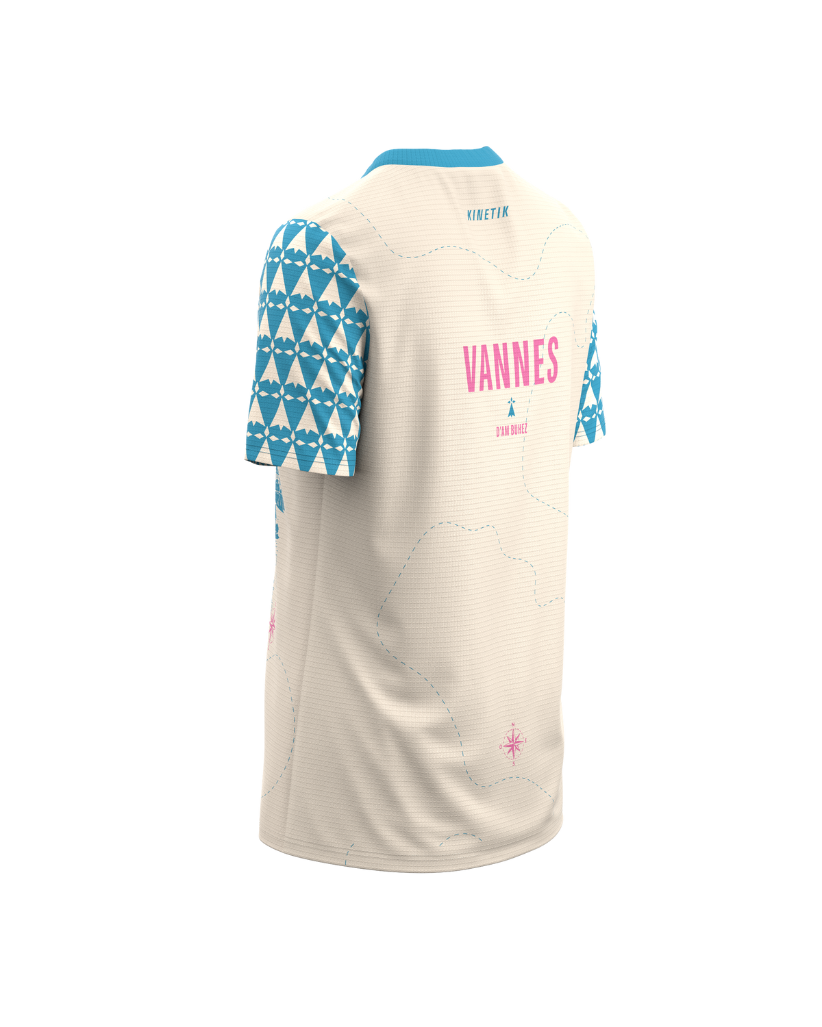FALKON WOMEN VANNES BLEU - - maillot manches courtes trail-running femme - kinetik-adrenalink
