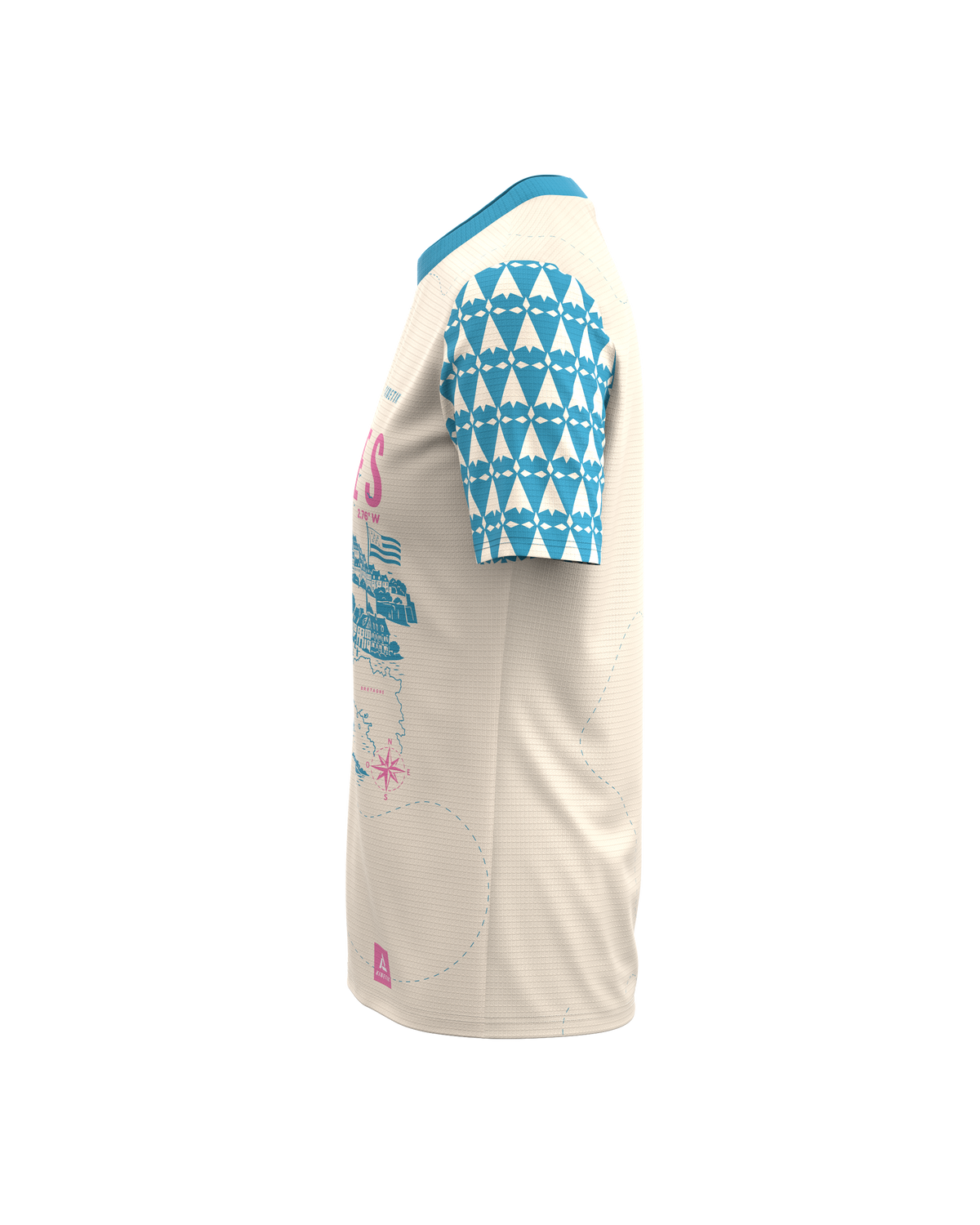 FALKON WOMEN VANNES BLEU - - maillot manches courtes trail-running femme - kinetik-adrenalink