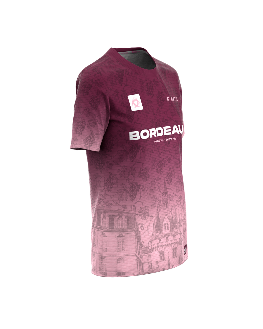FALKON WOMEN BORDEAUX - - maillot manches courtes trail-running femme - kinetik-adrenalink
