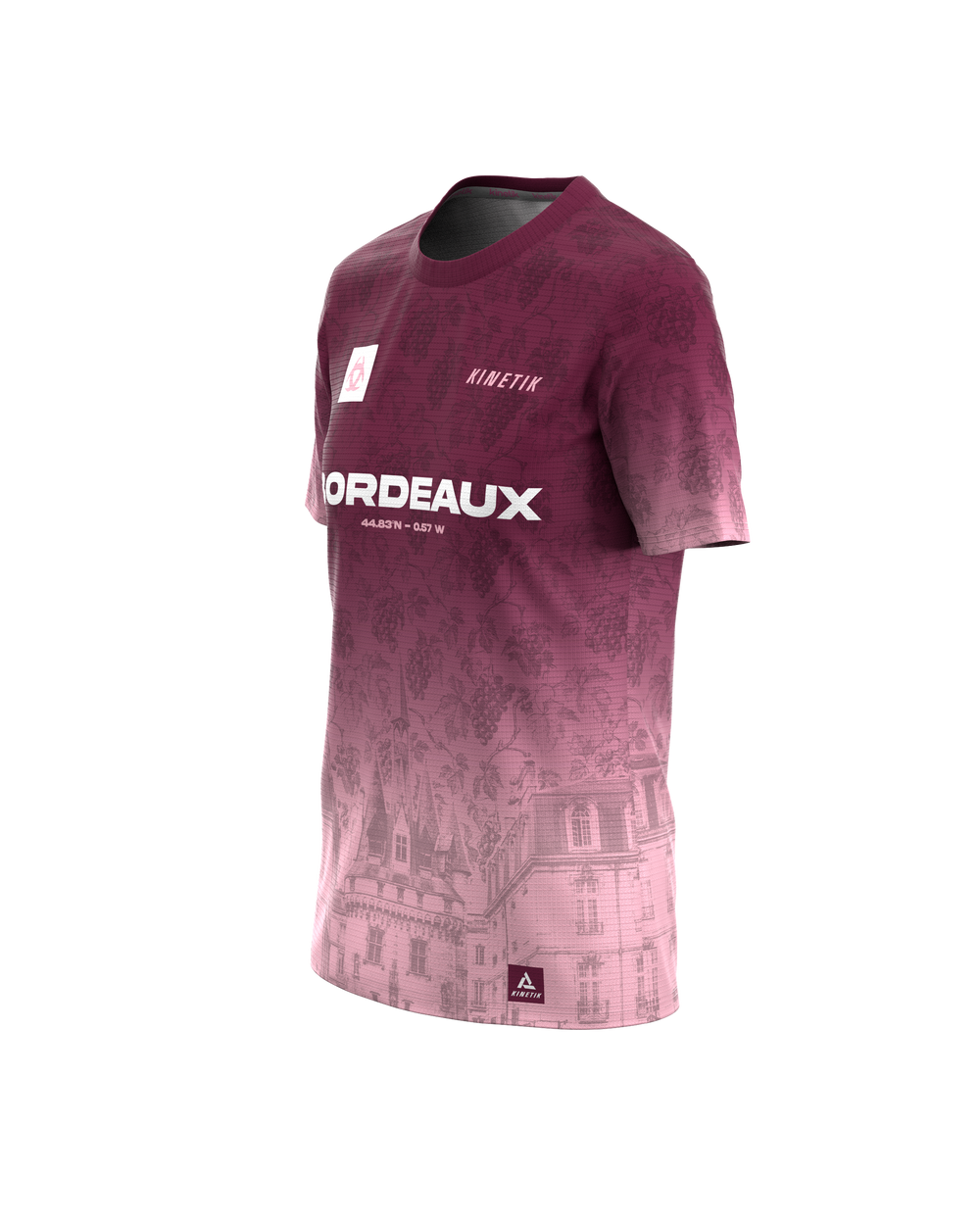 FALKON WOMEN BORDEAUX - - maillot manches courtes trail-running femme - kinetik-adrenalink