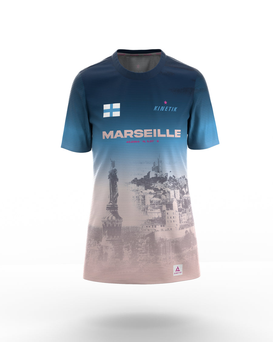 FALKON WOMEN MARSEILLE - - maillot manches courtes trail-running femme - kinetik-adrenalink