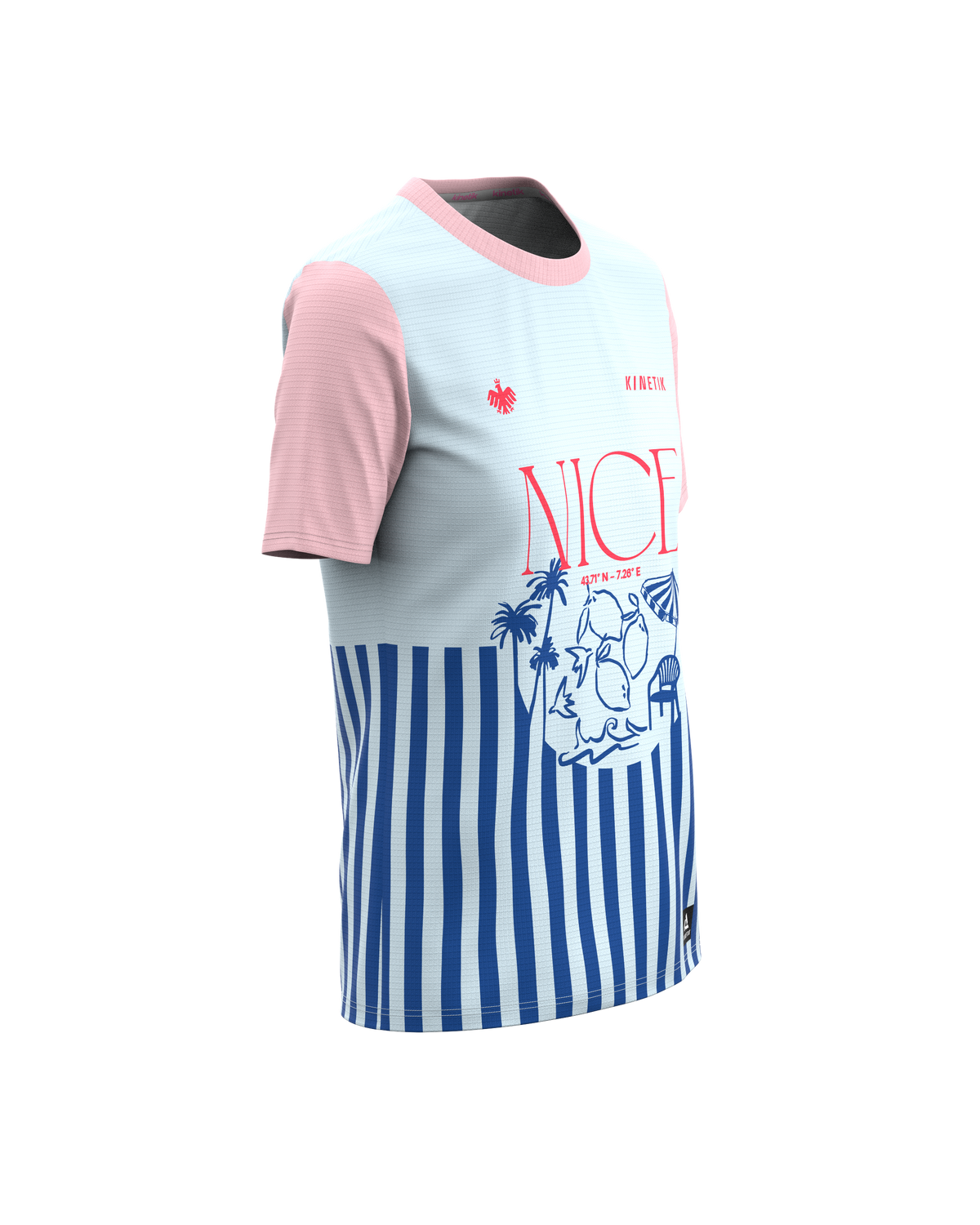FALKON WOMEN NICE STRIPS - - maillot manches courtes trail-running femme - kinetik-adrenalink