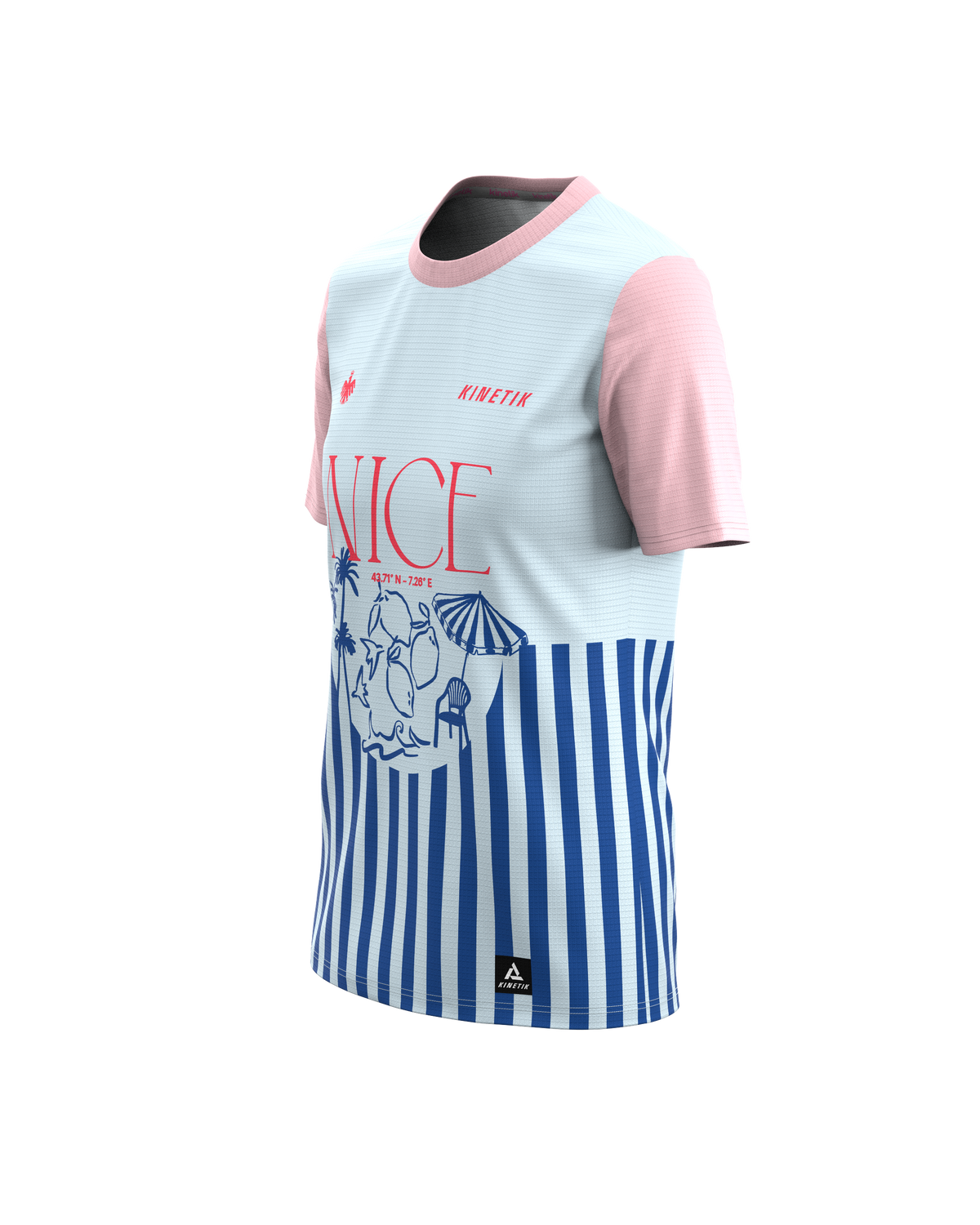 FALKON WOMEN NICE STRIPS - - maillot manches courtes trail-running femme - kinetik-adrenalink