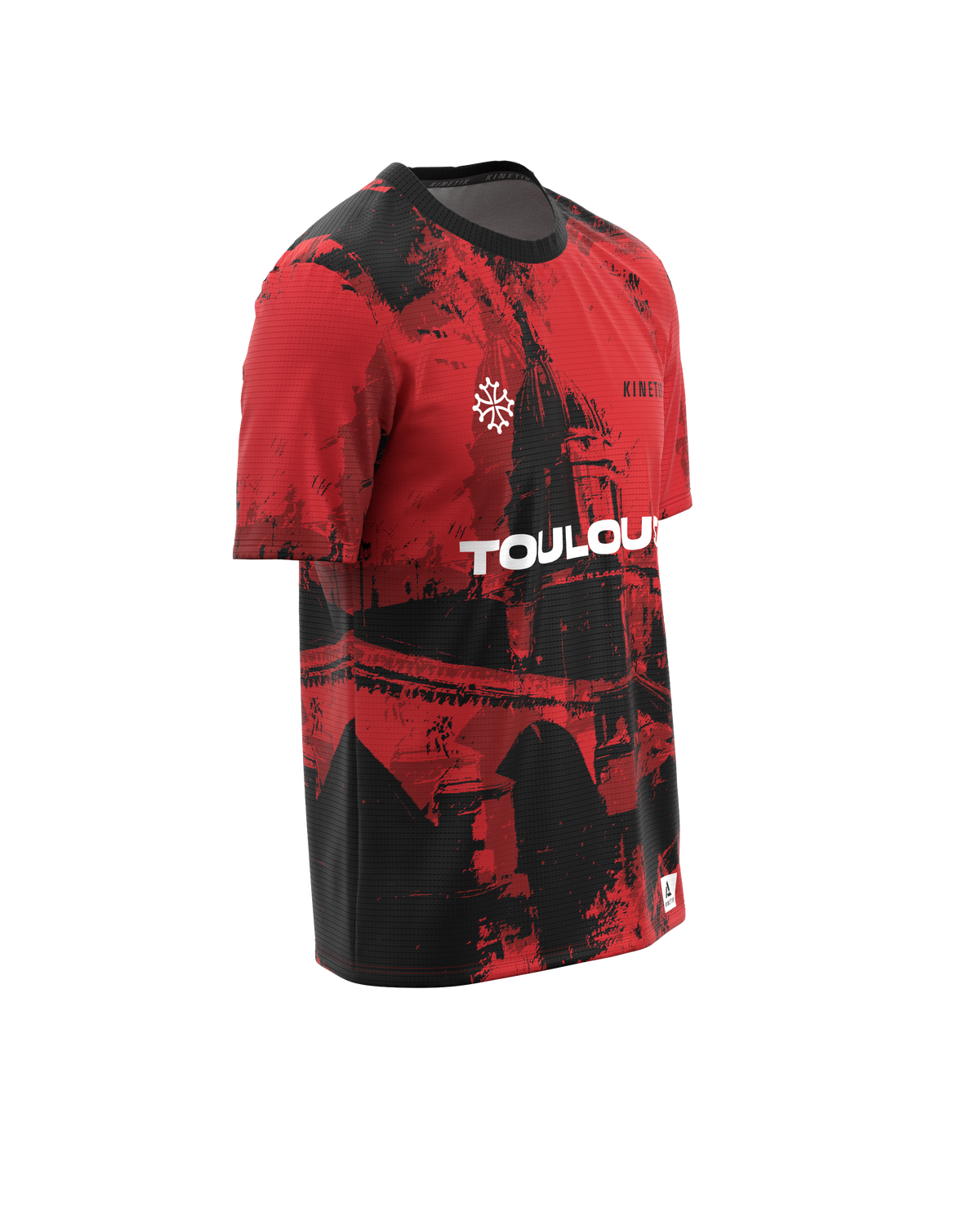 FALKON TOULOUSE RED MEN-maillot manches courtes trail-running homme-kinetik-adrenalink