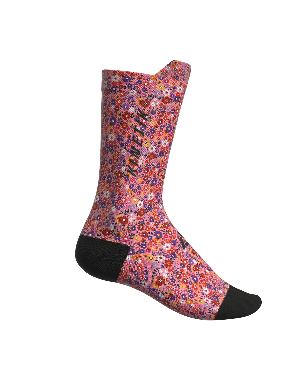 chaussettes de trail running fullkross socks floral cherry 