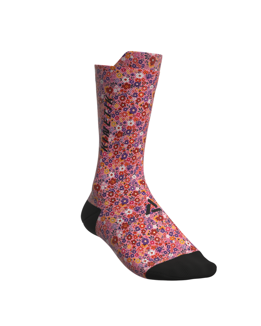 chaussettes de trail running fullkross socks floral cherry 