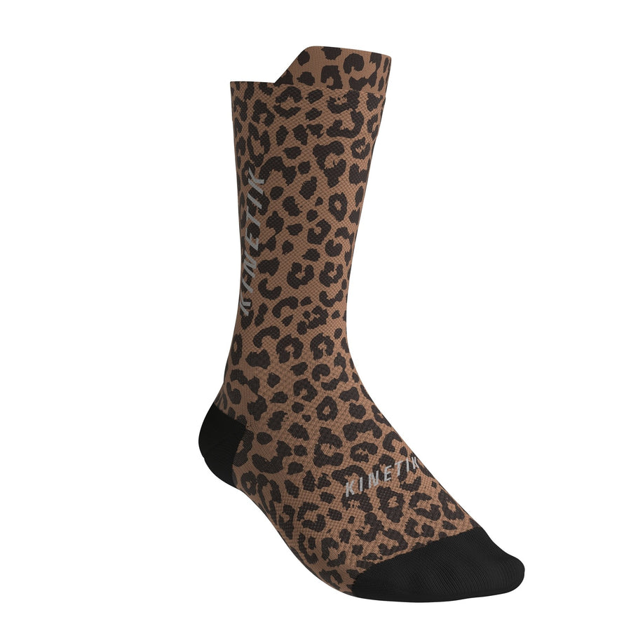 chaussettes de trail running fullkross socks leopard tiramisu