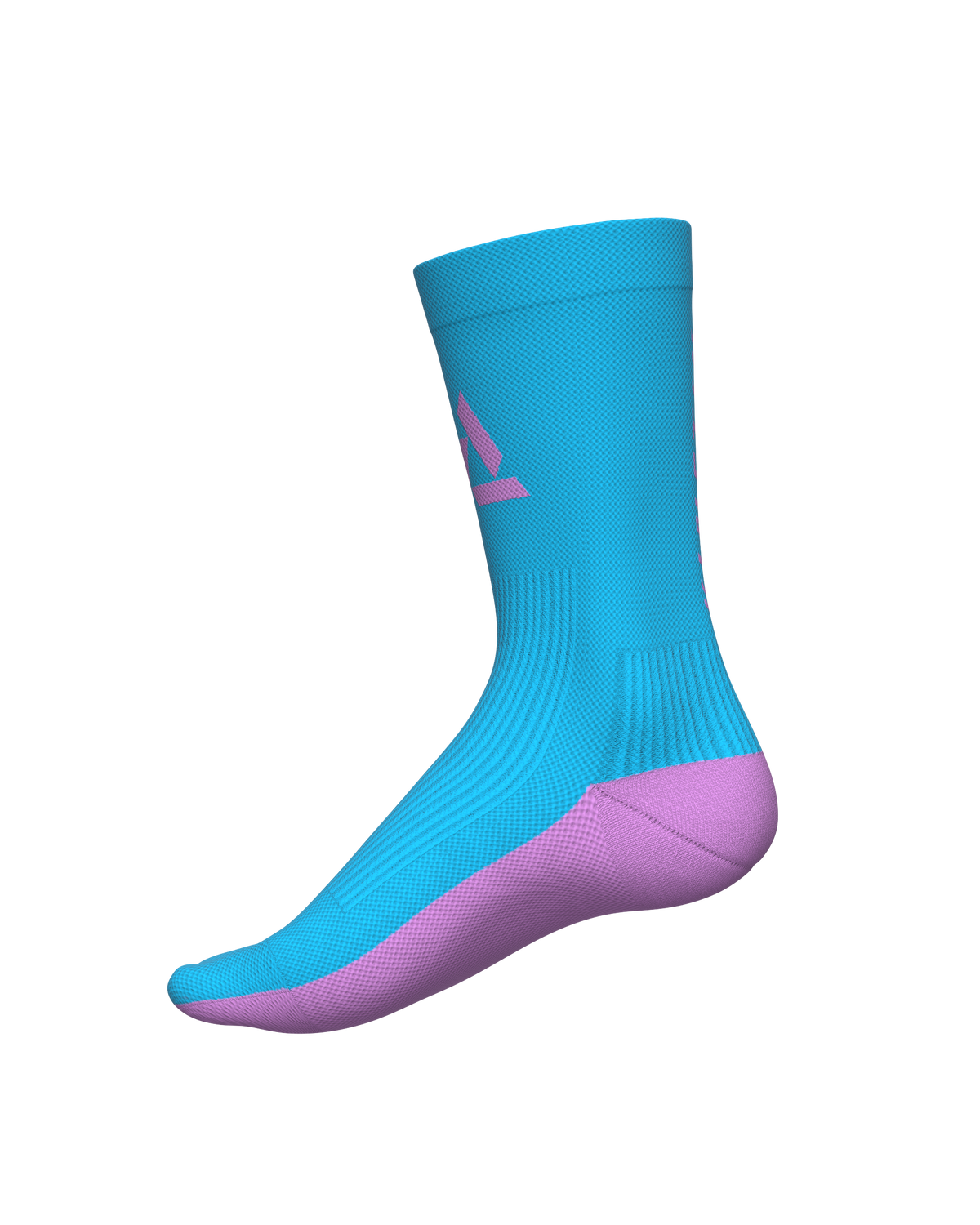 chaussettes de trail running socks all tracks motion bleu et rose