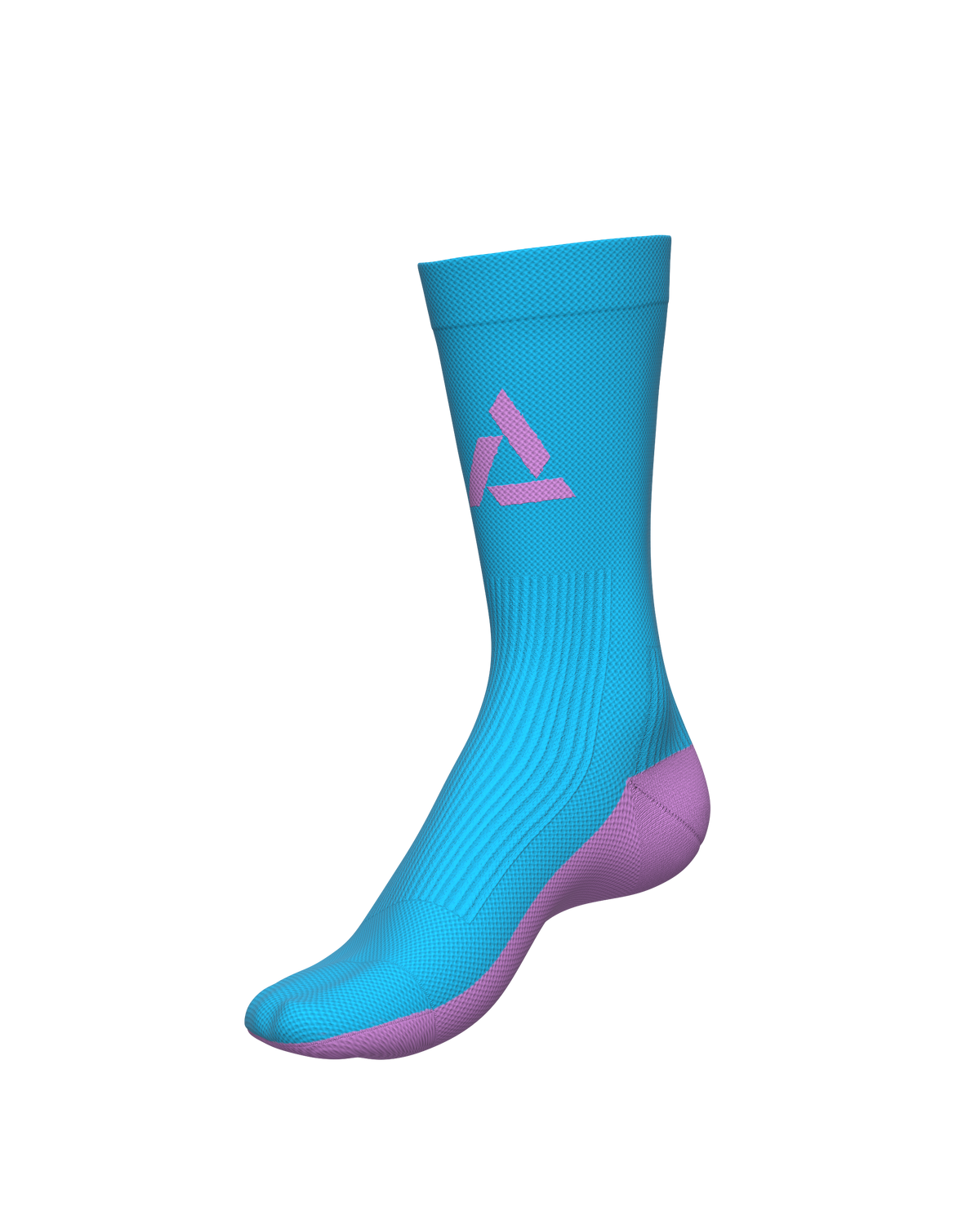 chaussettes de trail running socks all tracks motion bleu et rose
