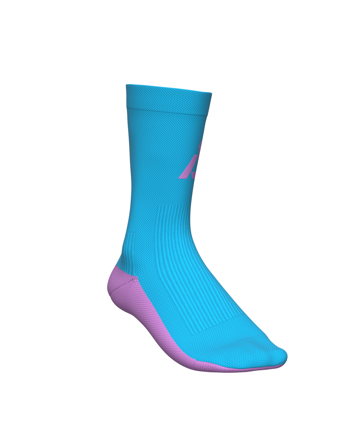 chaussettes de trail running socks all tracks motion bleu et rose