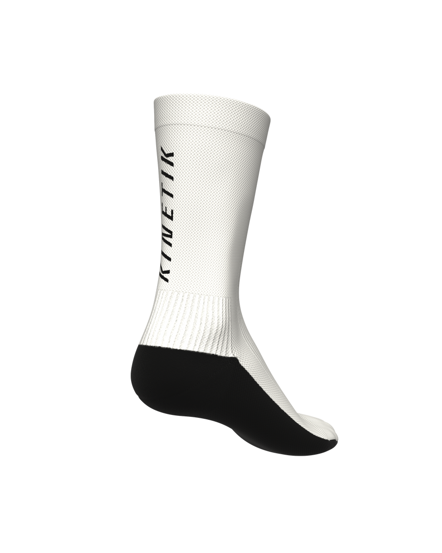 chaussettes de trail running socks all tracks motion blanc et noir