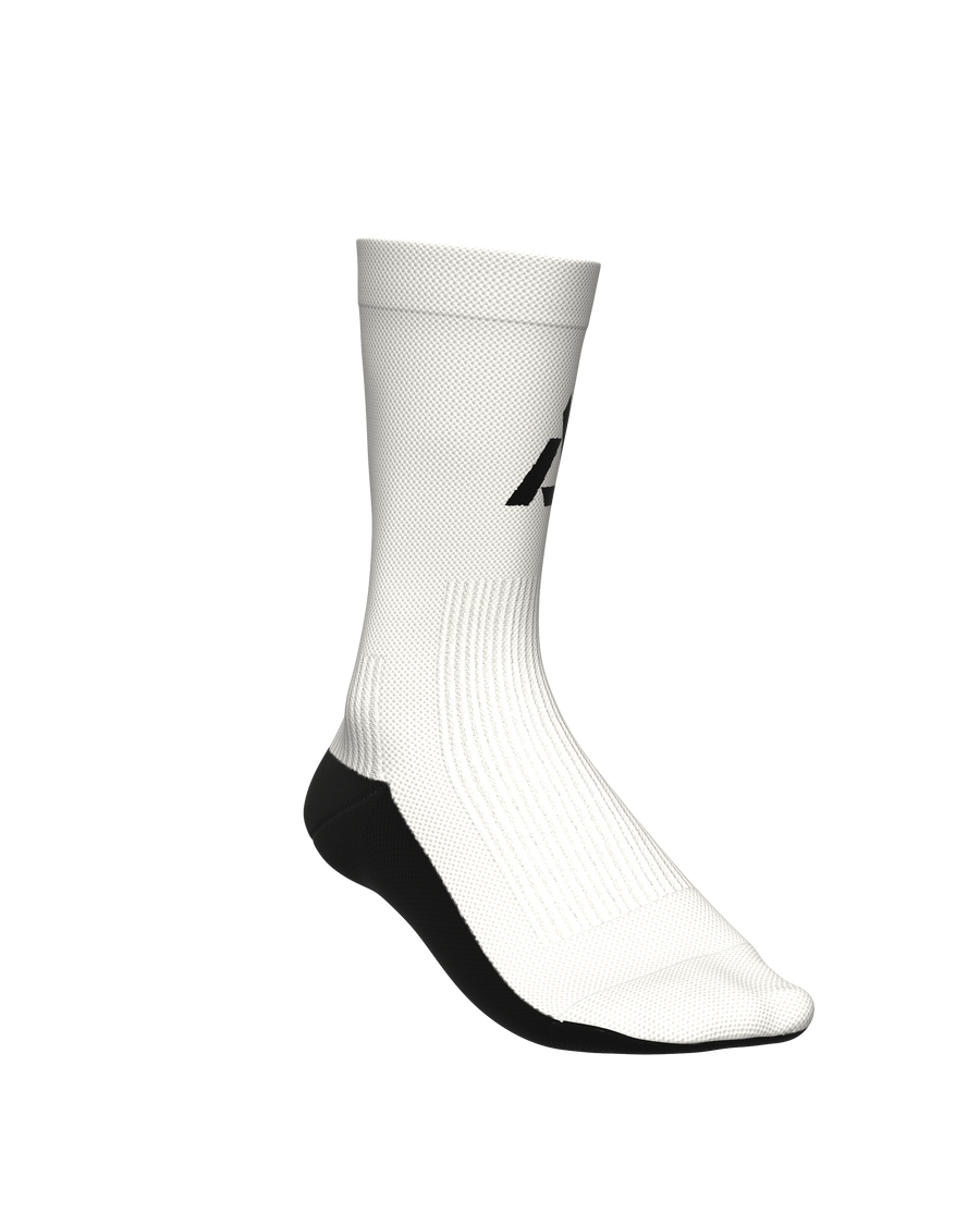 chaussettes de trail running socks all tracks motion blanc et noir