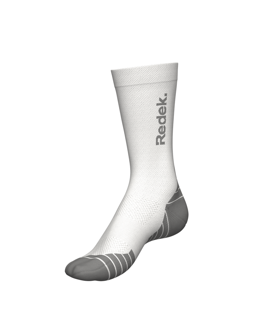 chaussettes de trail running socks REDEK KALZED WHITE