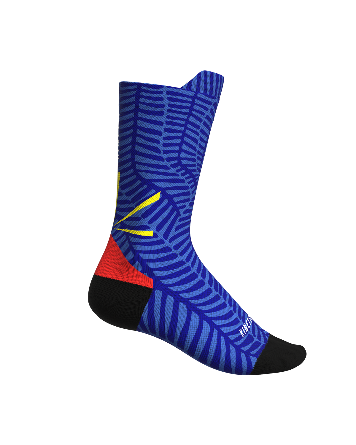 chaussettes de trail running fullkross socks ile de la reunion flag drapeau bleu